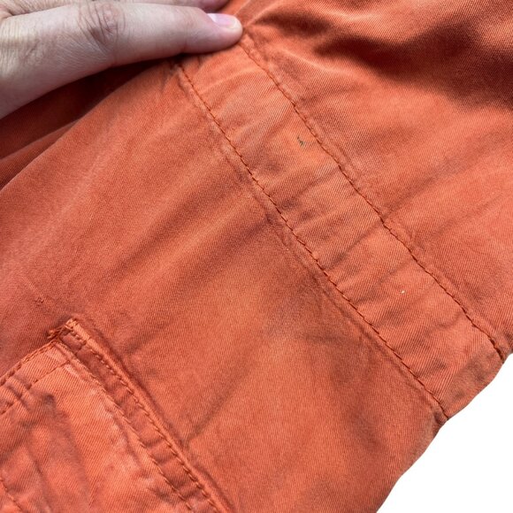 Angie Utility Jacket with Hood Sunwashed Orange Size Small - Picture 12 of 16